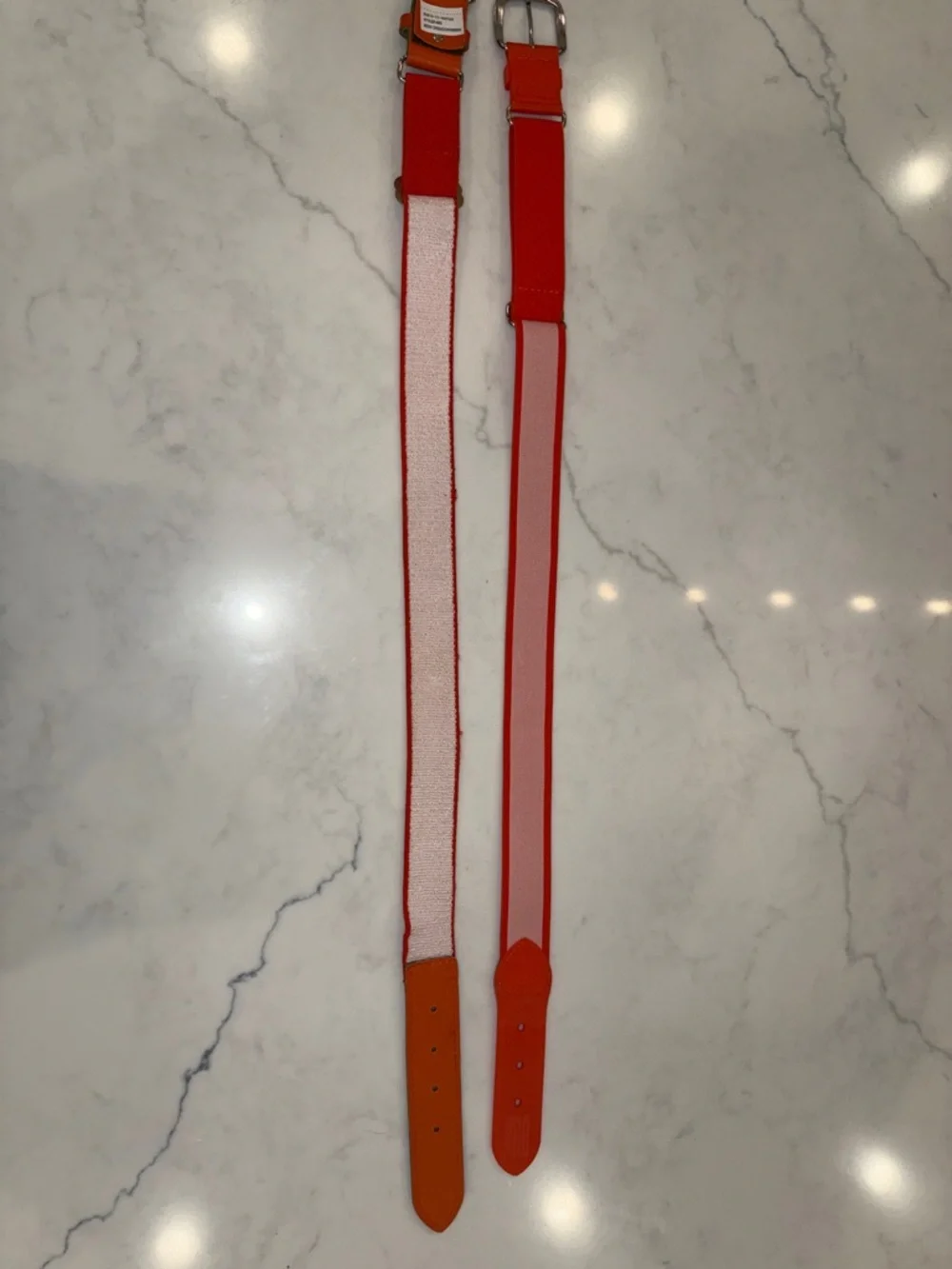 adidas Kids Orange Elastic Softball/Baseball Belts- Pair